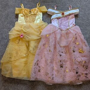 2 Disney Store Costumes: Belle And Aurora